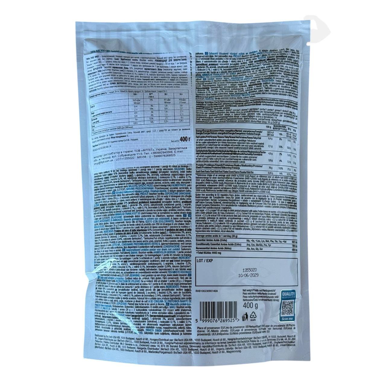 BioTech 100% Pure Whey 400g
