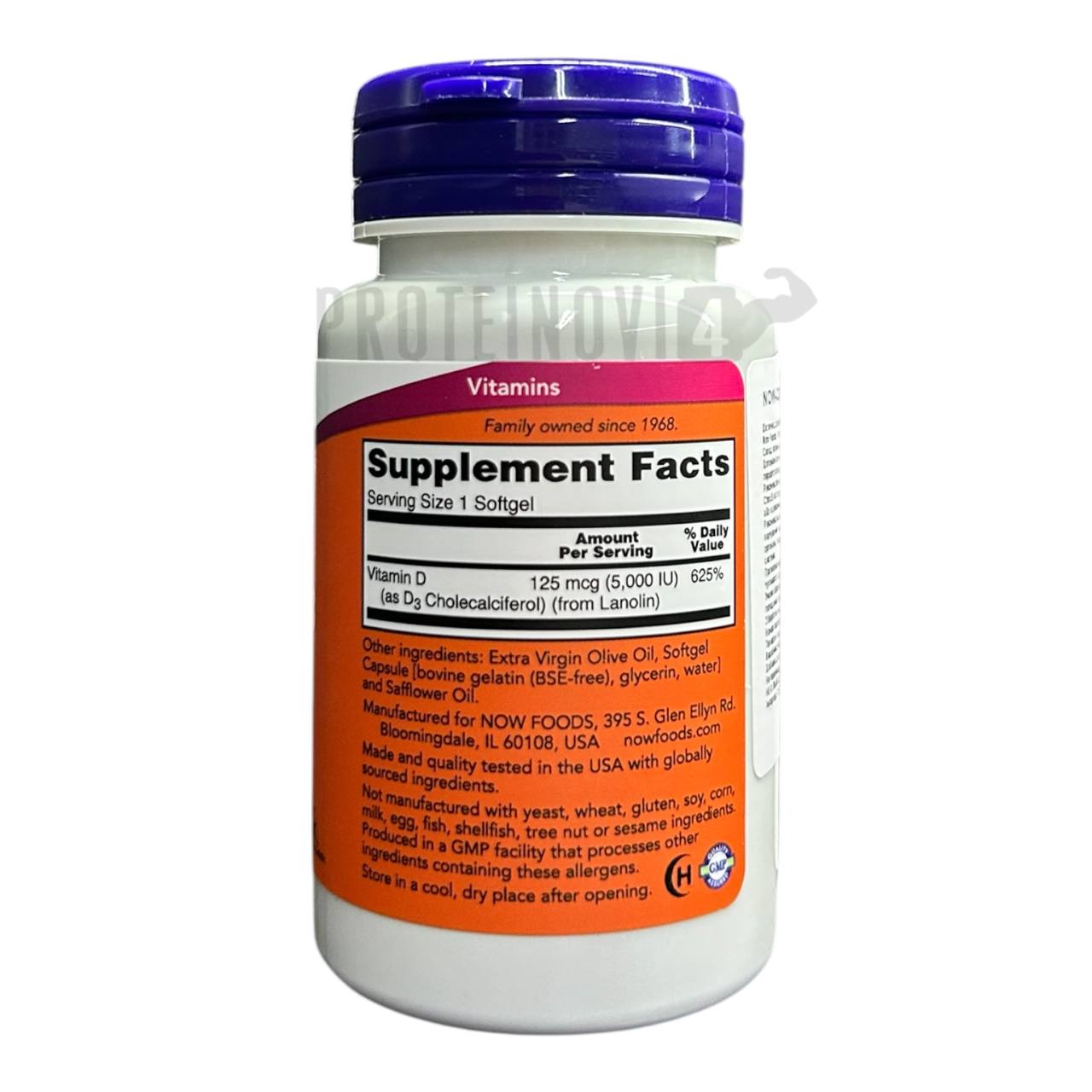 Now Vitamin D3 5000ME 120 Softgels