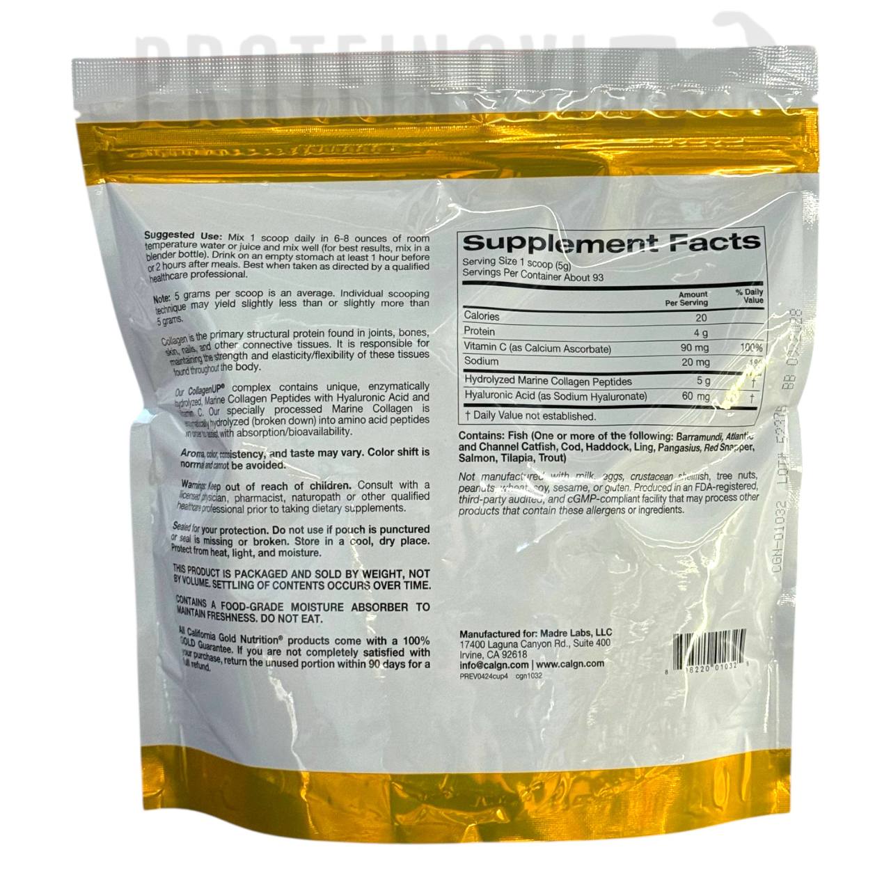California Gold Nutrition CollagenUP 464gr