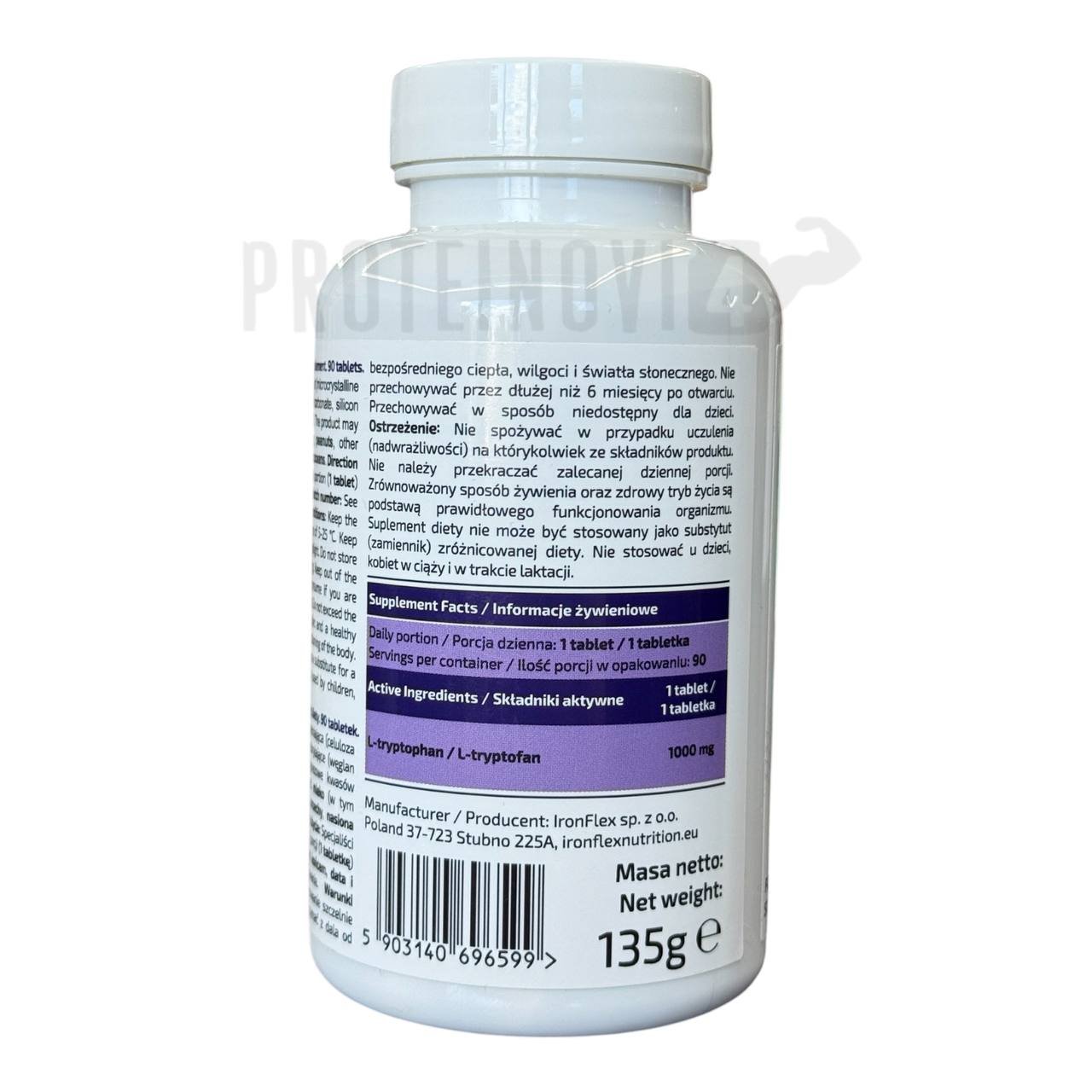 IronFlex Tryptophan 1000mg 90tab