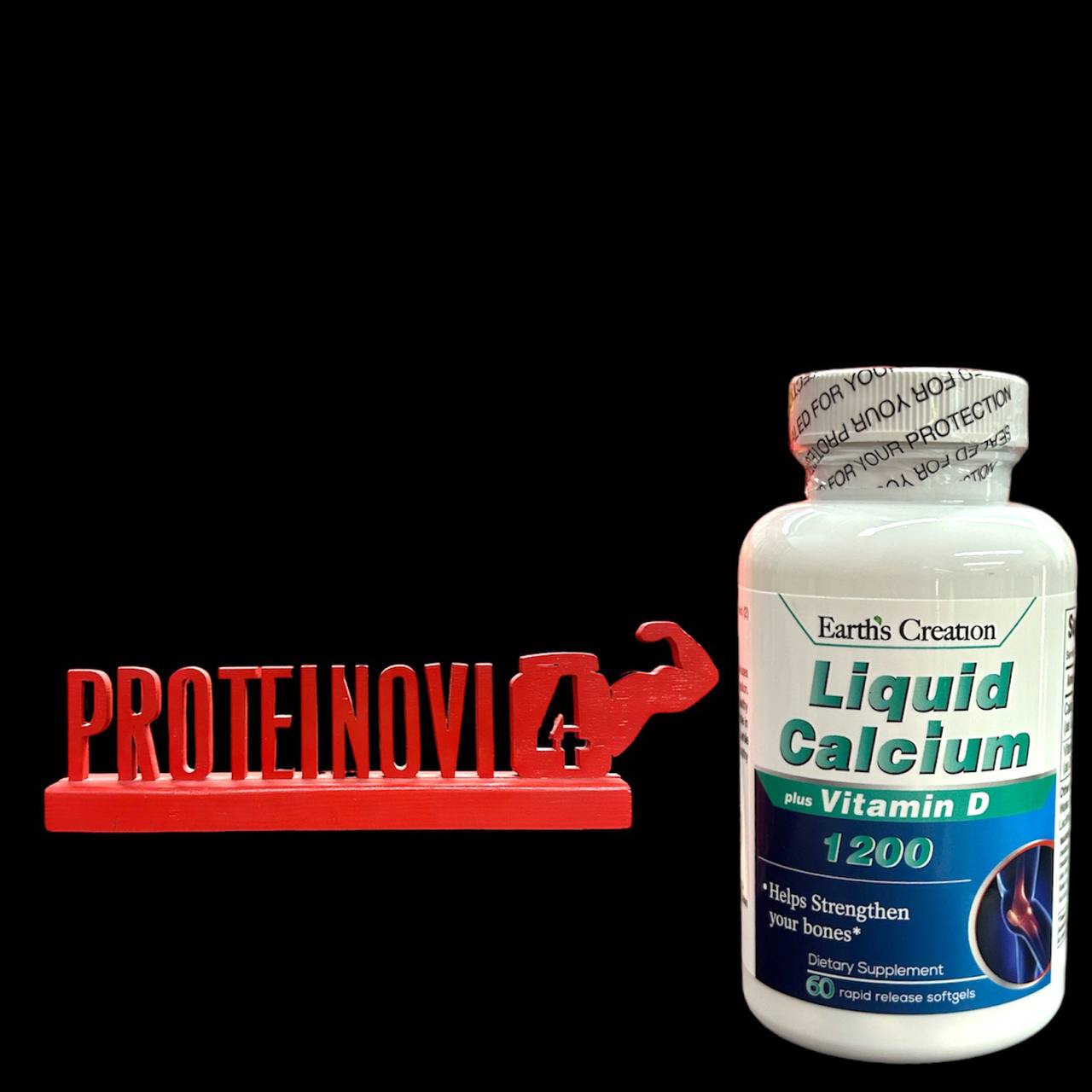 Earth Creation Liquid Calcium plus vitamin D 1200 60caps