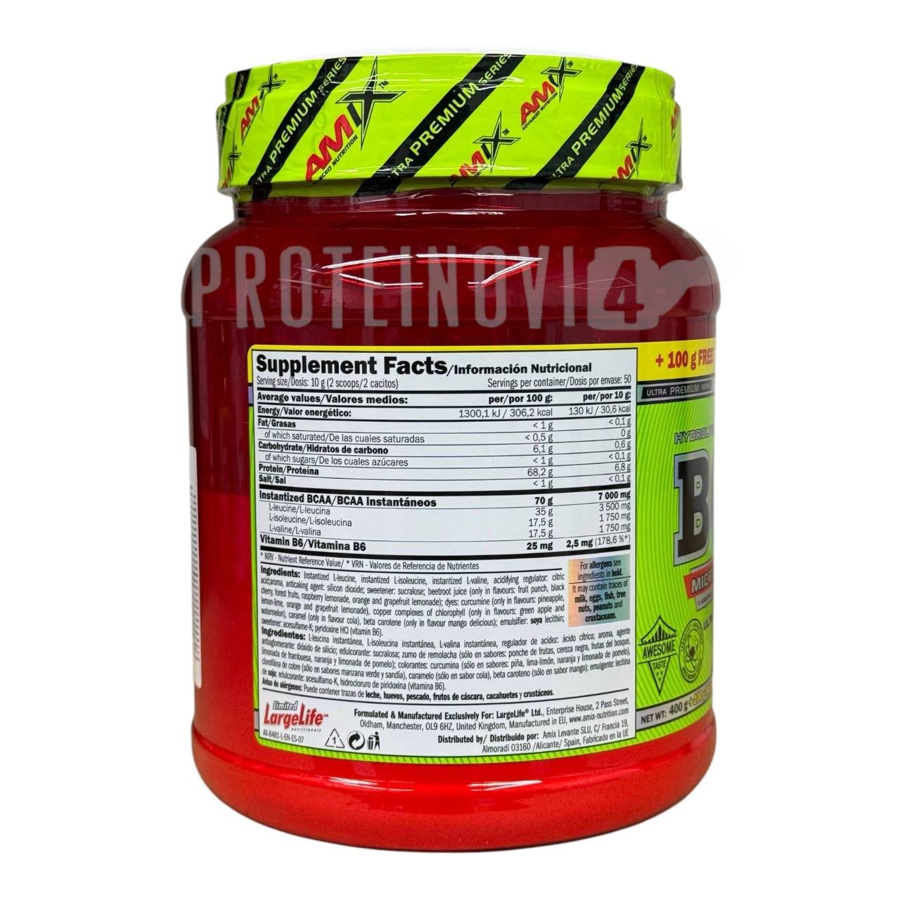 Amix BCAA instant juice 400+100gr - Зображення 3