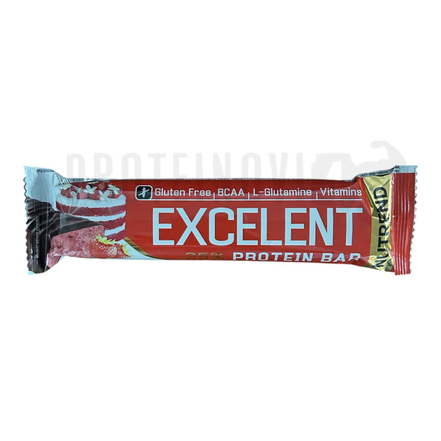 Nutrend Excelent 25% Protein Bar Strawberry Cake 85g