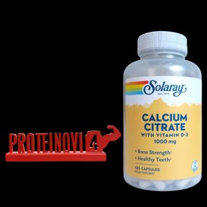 Solaray Calcium Citrate with D3 1000mg 180caps