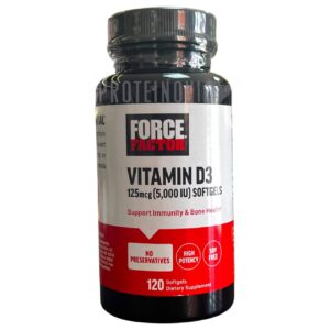 Force Factor Вітамін D3 5000IU 120Softgels