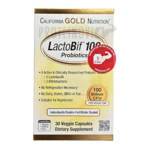California Gold Nutrition LactoBif 100 probiotics 30veggie caps