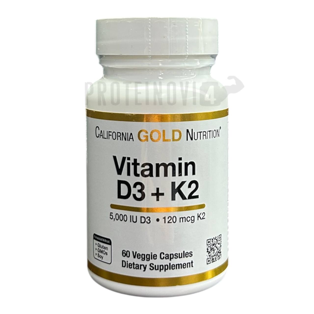 California Gold Vitamin D3+K2 60VegCaps