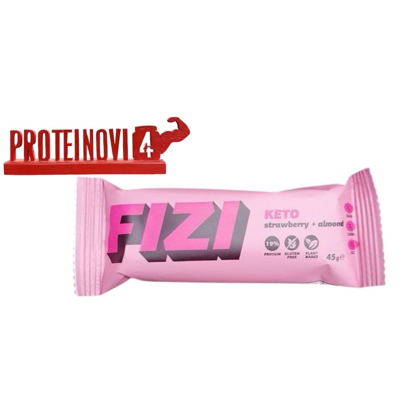 Fizi KETO bar strawberry + almond 45gr