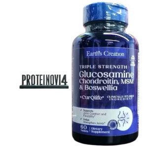 Earth`s Creation Triple Strength Glucosamine Chondroitin MSM&Boswellia 60Tabs