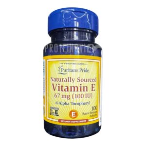 Puritans Pride Природне джерело вітаміну E 67 мг 100 МЕ 100softgels
