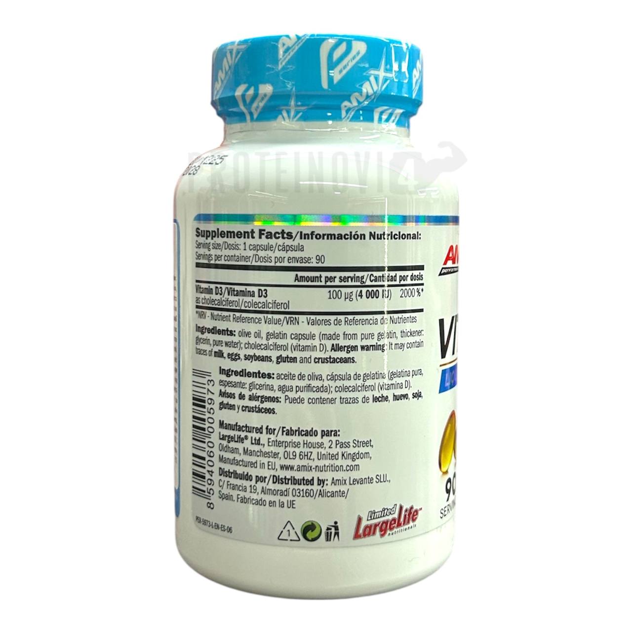 Amix Vitamin D3 4000IU 90Softgels