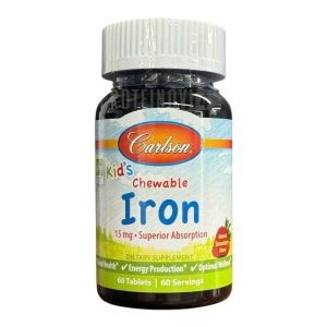 Carlson Kids Chewable Iron 15mg 60Tabs