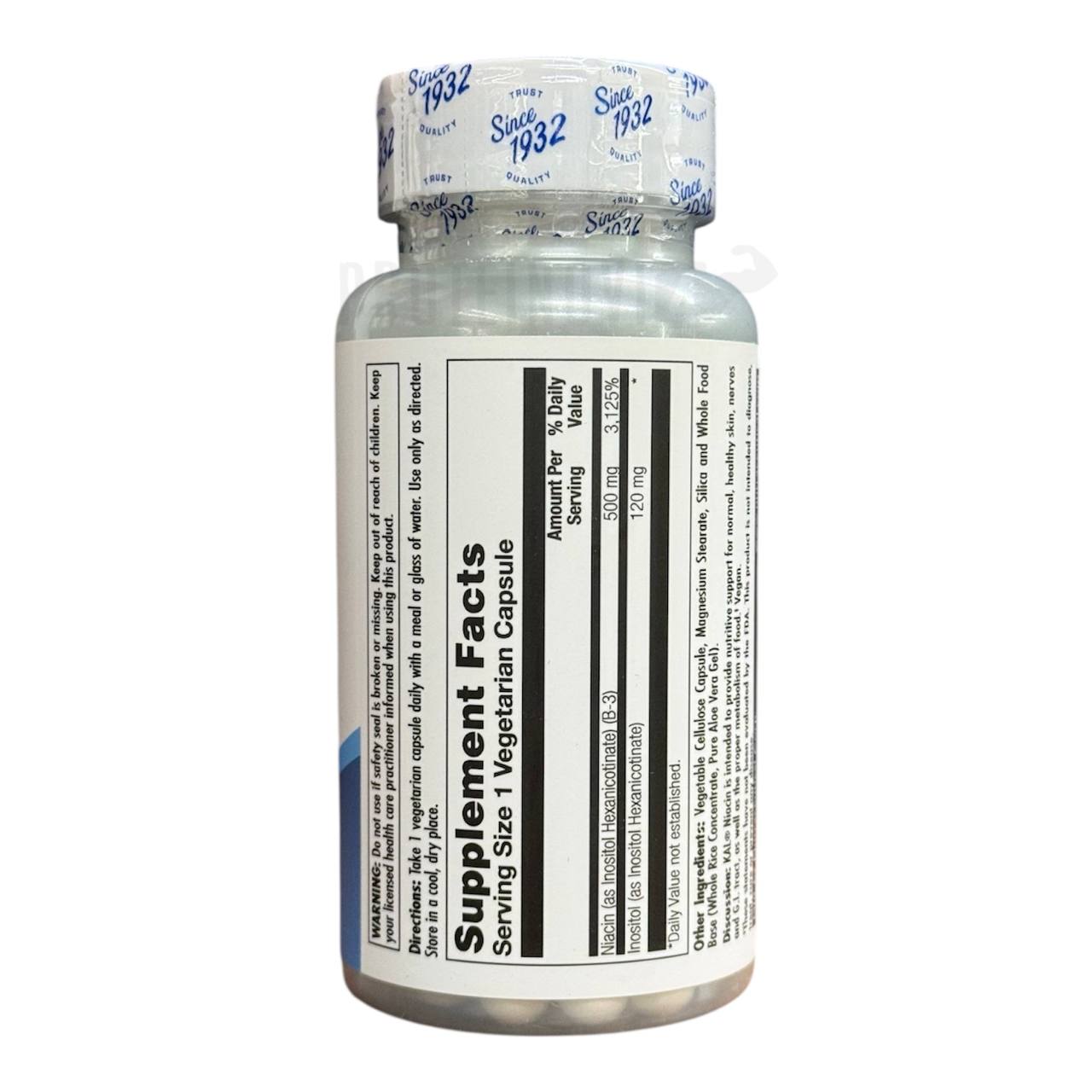 KAL Niacin Flush-Free 500mg 60VegCaps