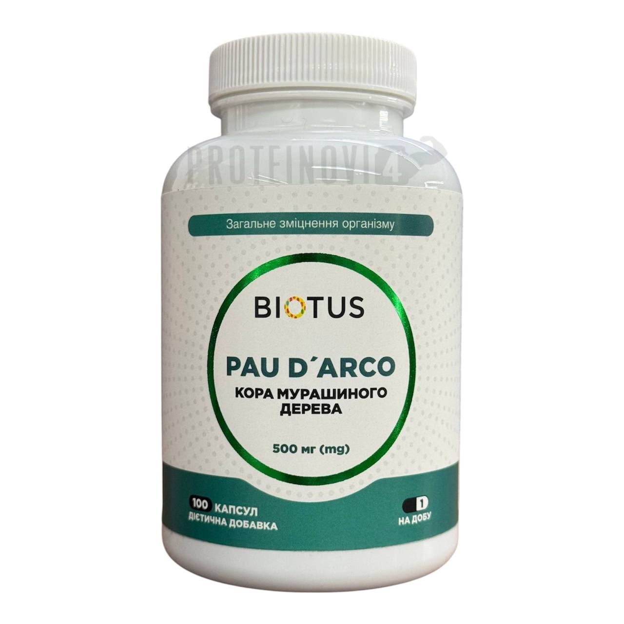 BIOTUS Pau D`Arco 500mg 100Caps