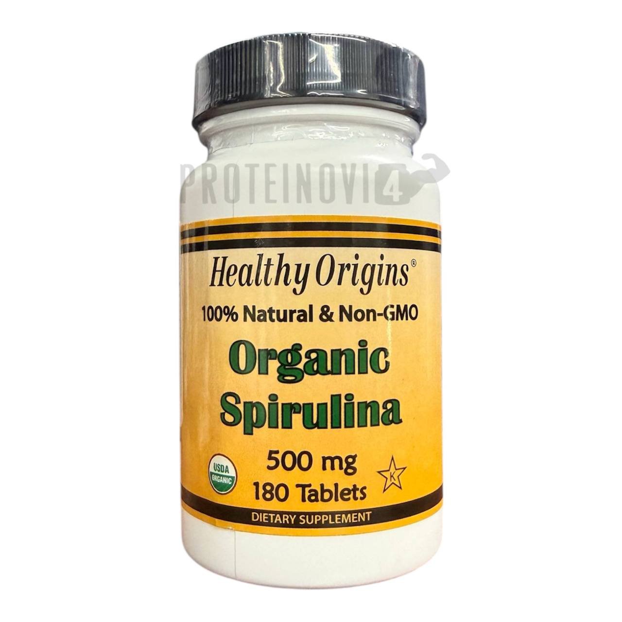 Healthy Origins Organic Spirulina 500mg 180tabs