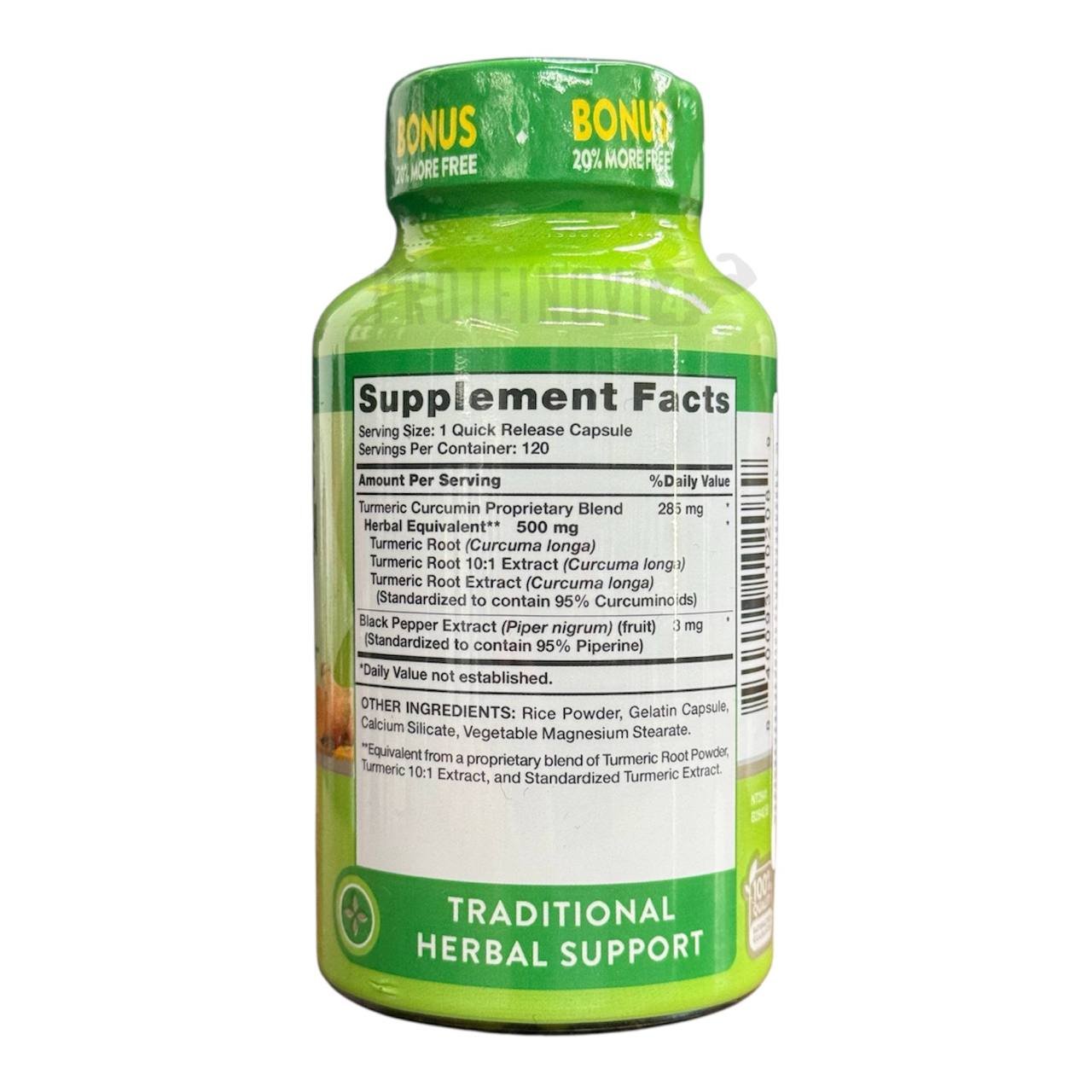 Natures Truth Turmeric Curcumin Complex 500mg 120caps