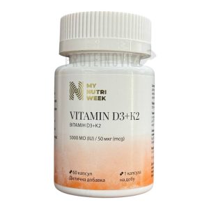 MyNutriWeek Vitamin D3+K2 5000IU/50mcg 60Caps