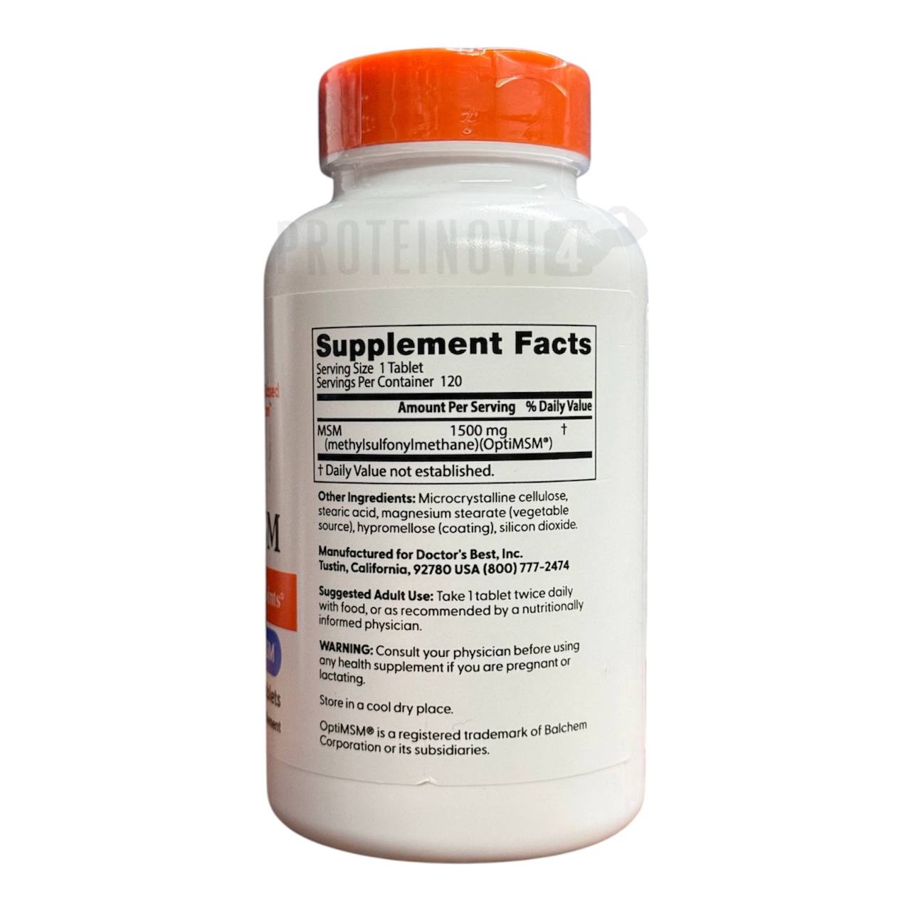 Doctor`s Best MSM 1500mg 120Tabs