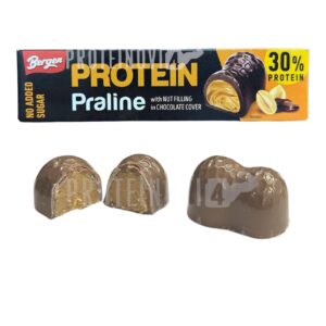 Bergen Protein Praline with Nut Filling in Chocolate Cover 50g