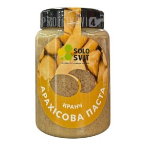 SoloSvit Арахісова паста без цукру кранч 400г