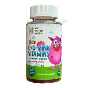MyNutriWeek Kids C+D+Zinc Vitamins 60Gummies