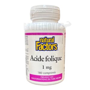 Natural Factors Folic Acid 1mg 180Tabs