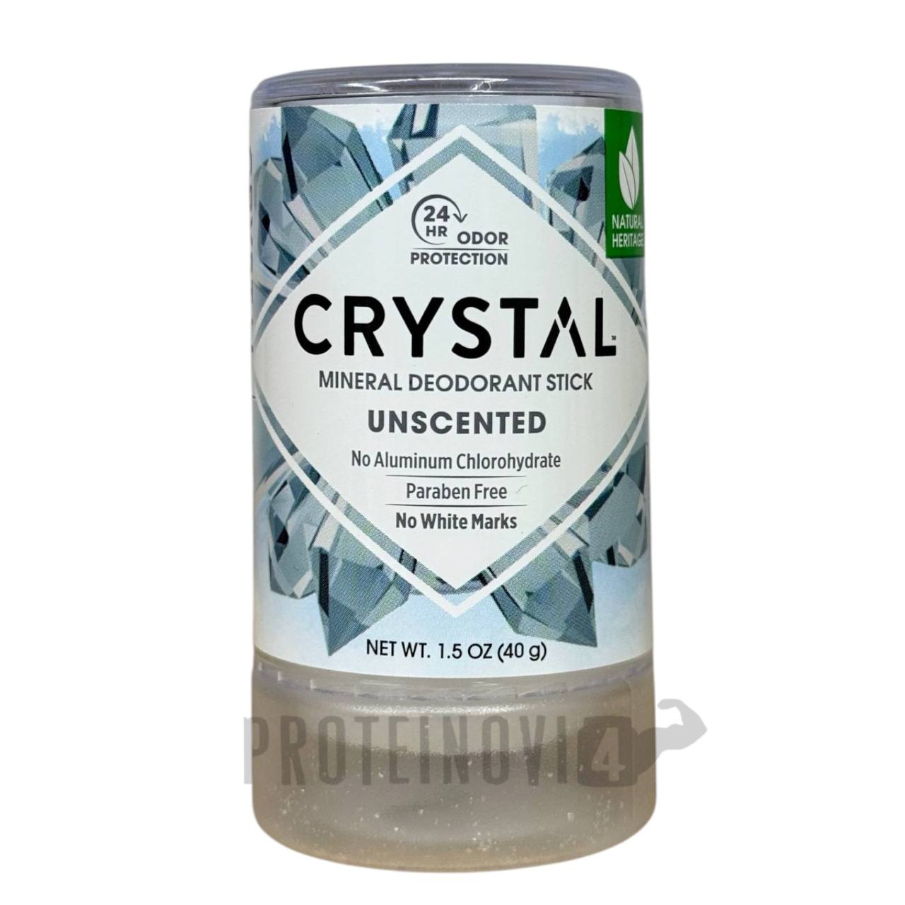 Crystal Mineral Deodorant Stick Unscented 40g