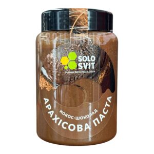 SoloSvit Арахісова паста без цукру з кокосом та шоколадом 400г