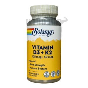 Solaray Vitamin D3+K2 125mcg/50mcg 120VegCaps