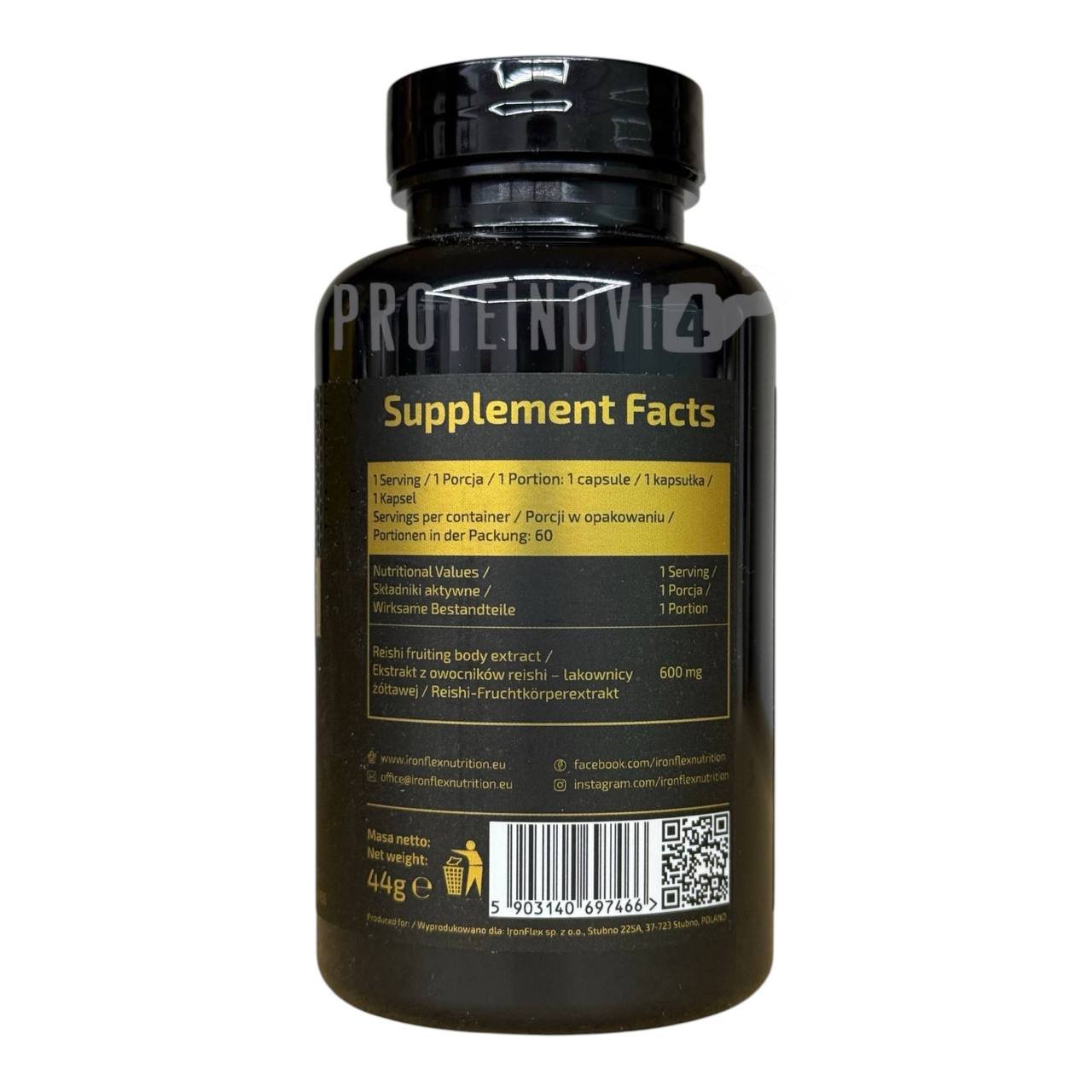 IronFlex Reishi Mushroom Extract Powder 10:1 60VegCaps
