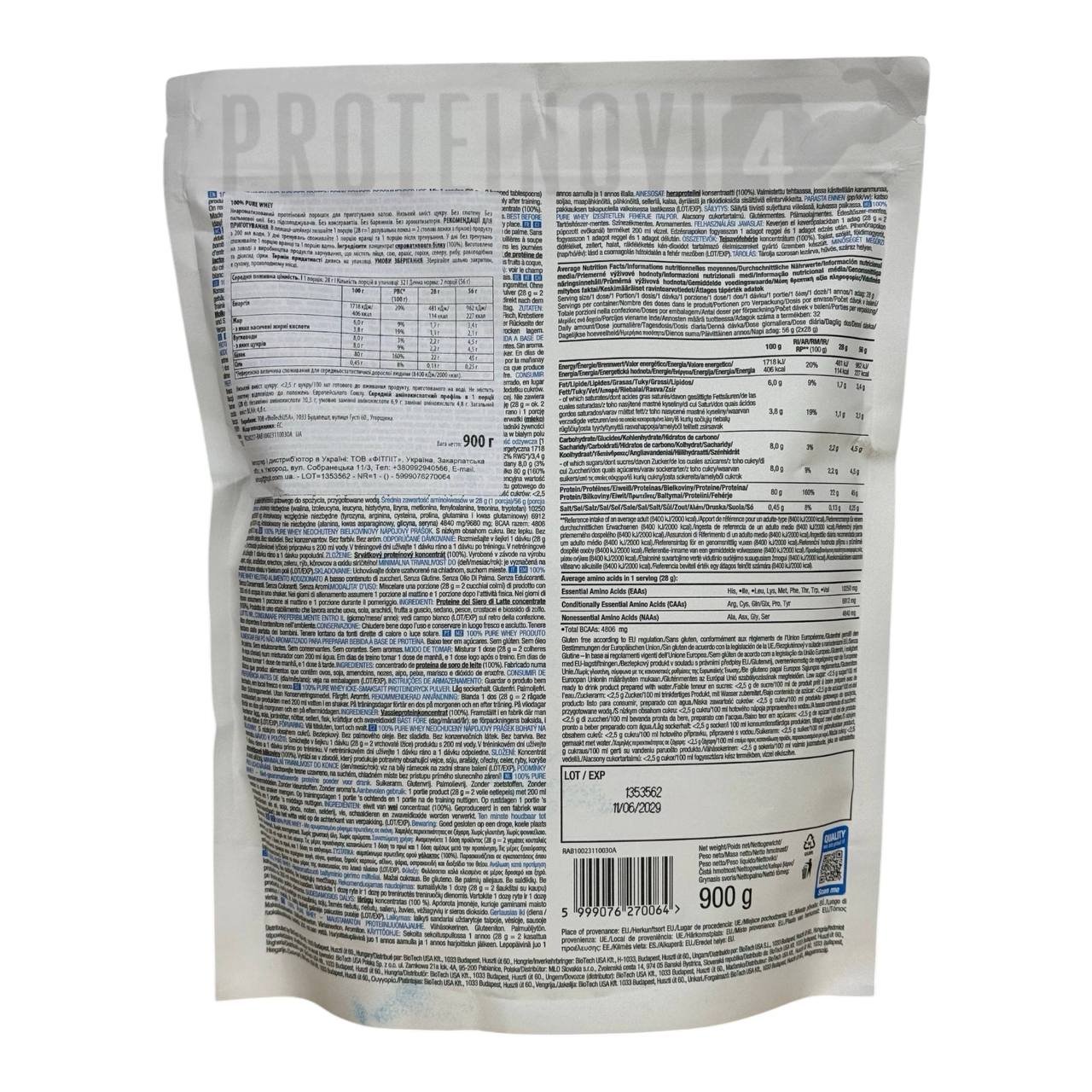 BioTech Pure Whey Natural Flavour 900g
