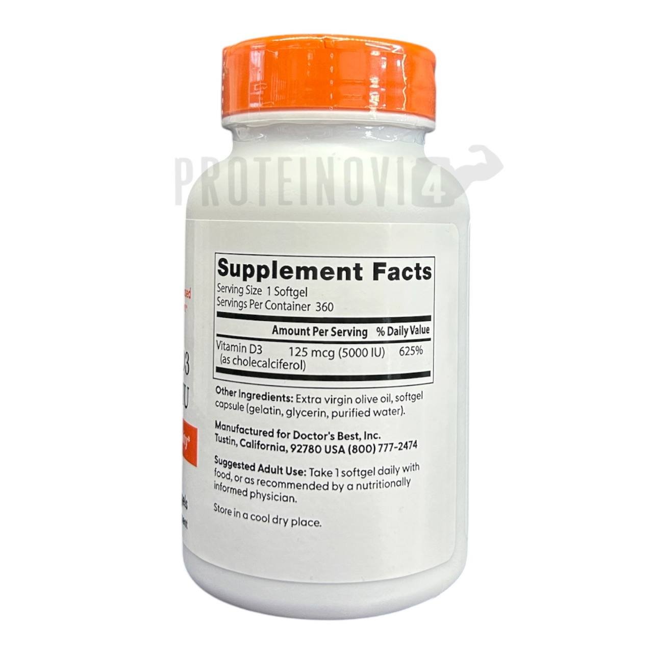 Doctor Best Vitamin D3 5000IU 360Softgels