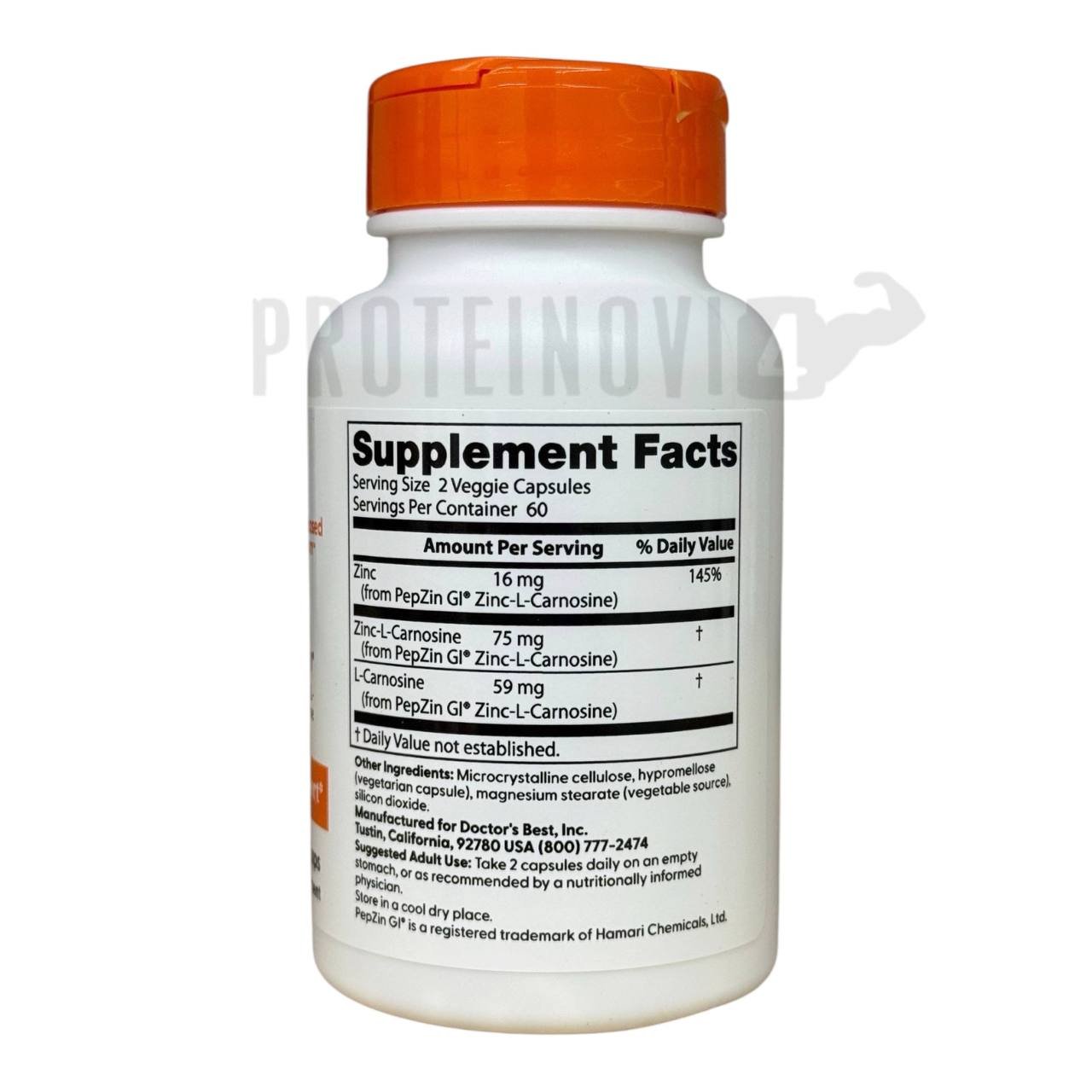Doctor Best PepZin GI Zinc-L-Carnosine 120VegCaps