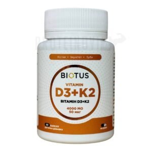 BIOTUS Vitamin D3+K2 4000 IU/50mcg 60Caps