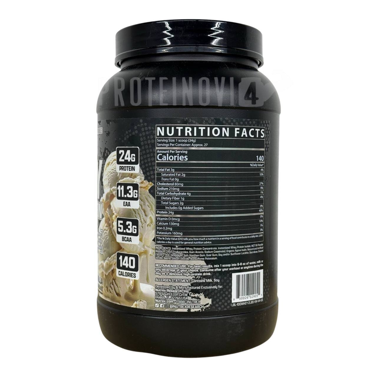 Nutrex 100% Whey Protein 900g