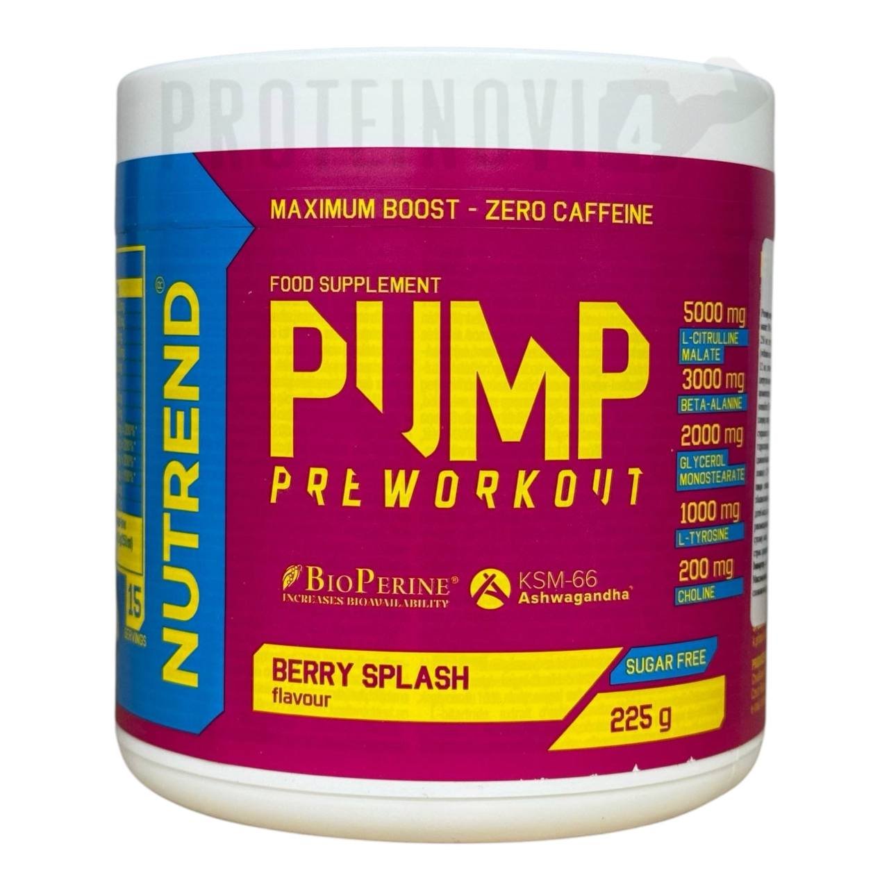 Nutrend Pump Pre-Workout Berry Splash 225g