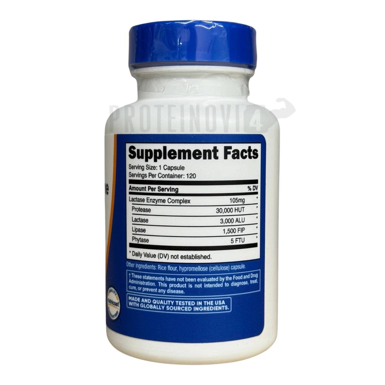 Nutricost Lactase Enzyme Complex 3000ALU 120Caps
