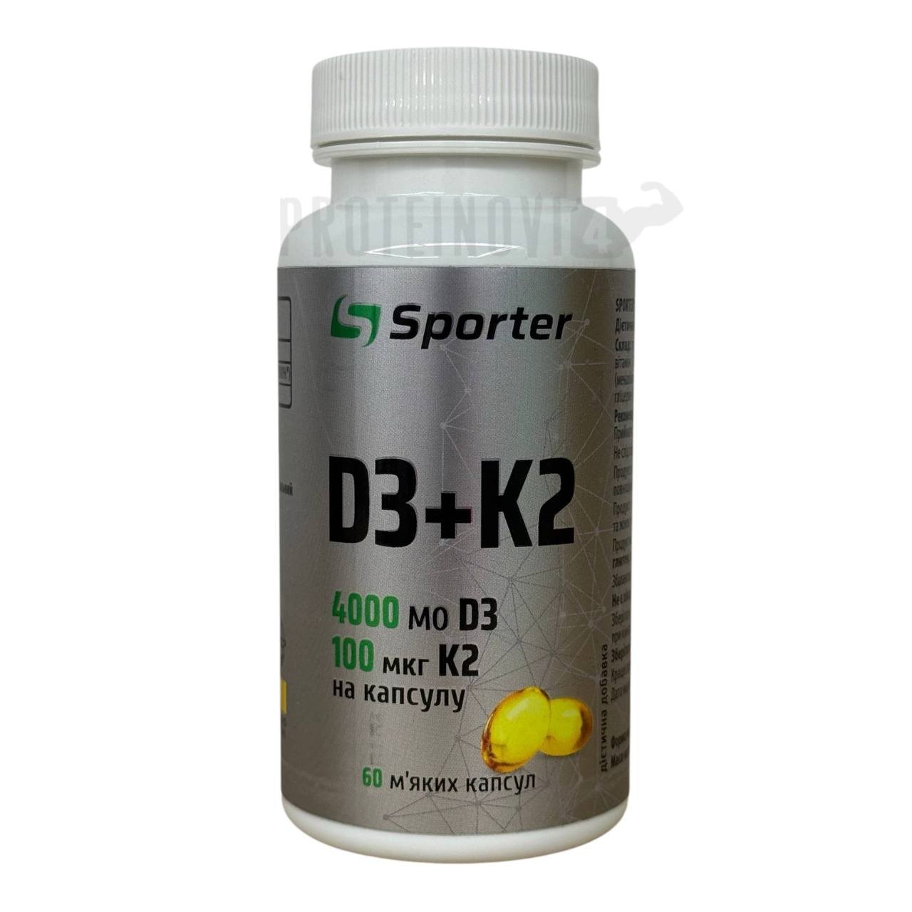 Sporter D3+K2 4000IU/100mcg 60Softgels