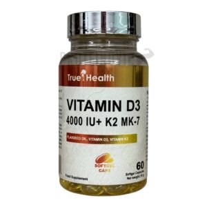 True Health Vitamin D3 4000IU+K2 100mcg MK-7 60Softgels