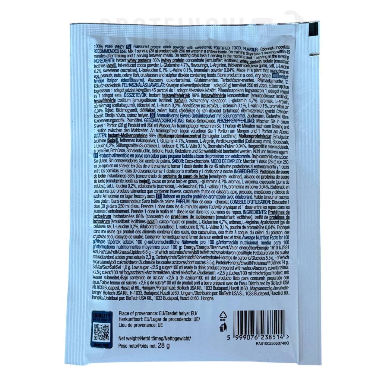 Biotech Pure Whey 28gr пробник