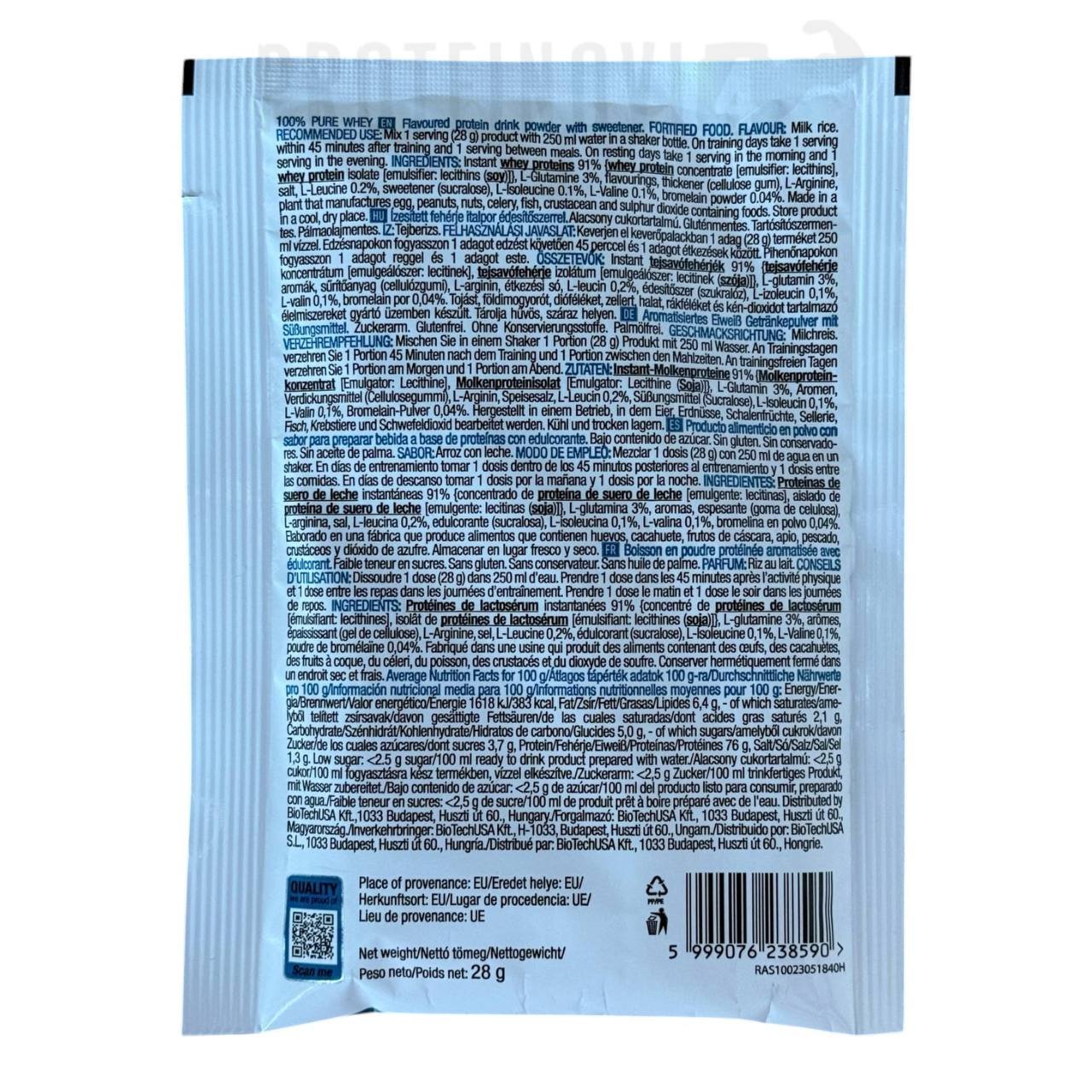 Biotech Pure Whey 28gr пробник