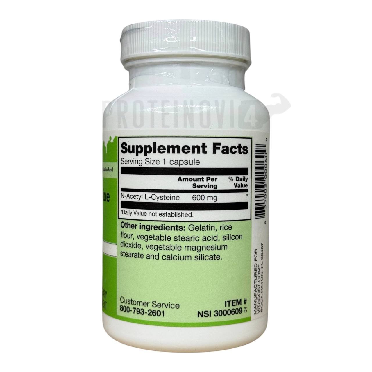 Vitacost N-Acetyl L-Cysteine 600mg 120Caps
