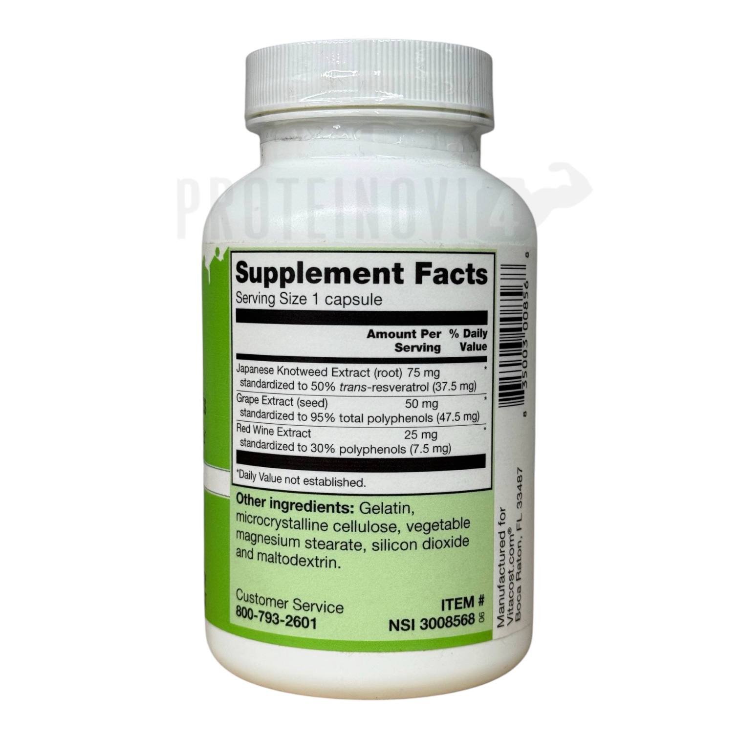 Vitacost Resveratrol + Grape Seed & Red Wine Extracts 240Caps