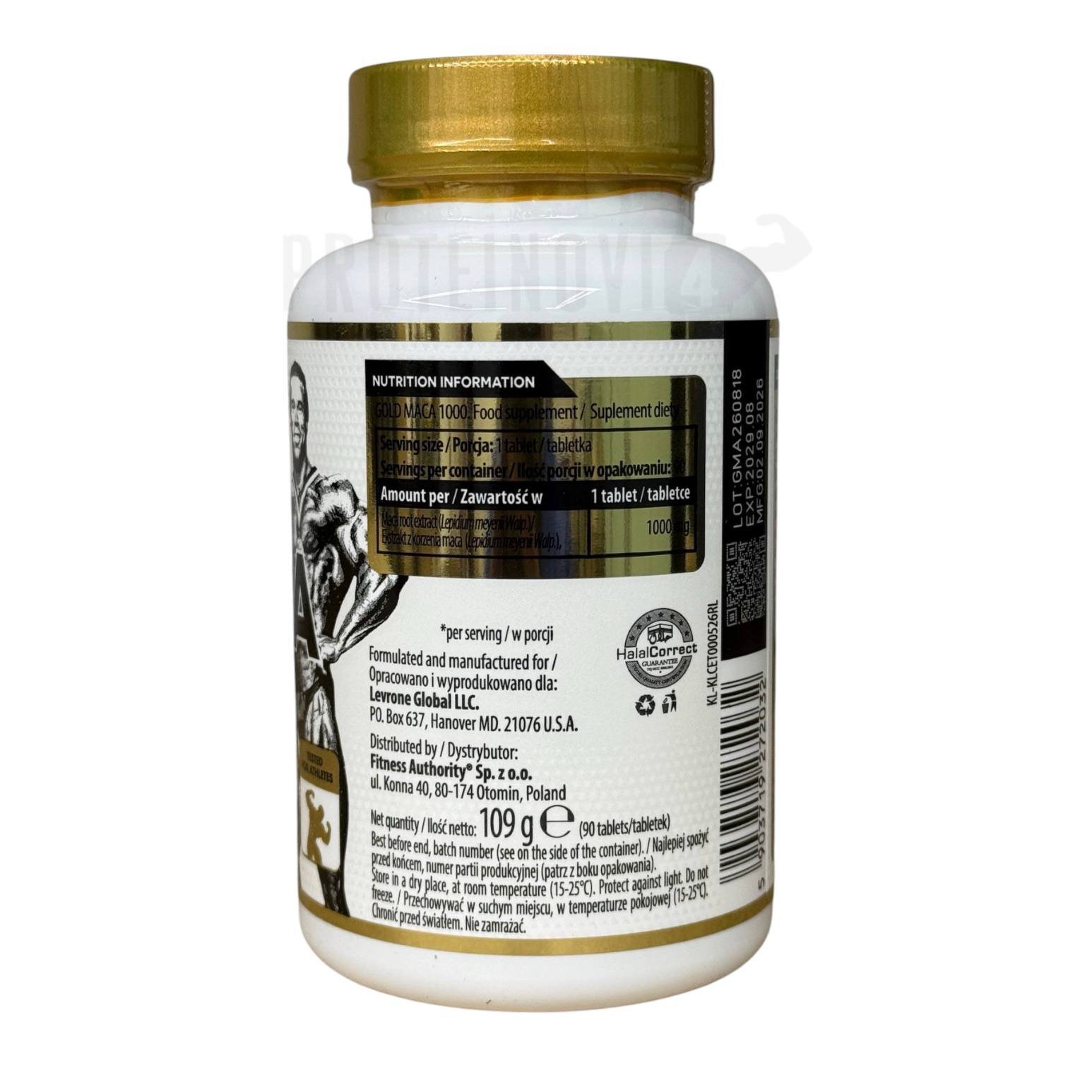 Kevin Levron Gold Maca 1000mg 90Tabs