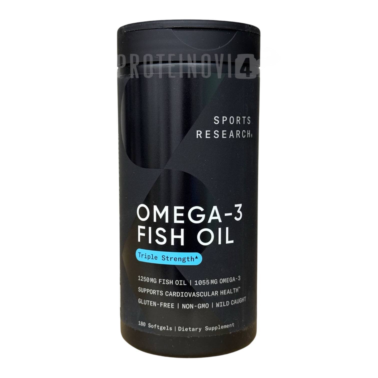 Sports Research Alaskan Omega - 3 Fish Oil Triple Strenght 180Softgels